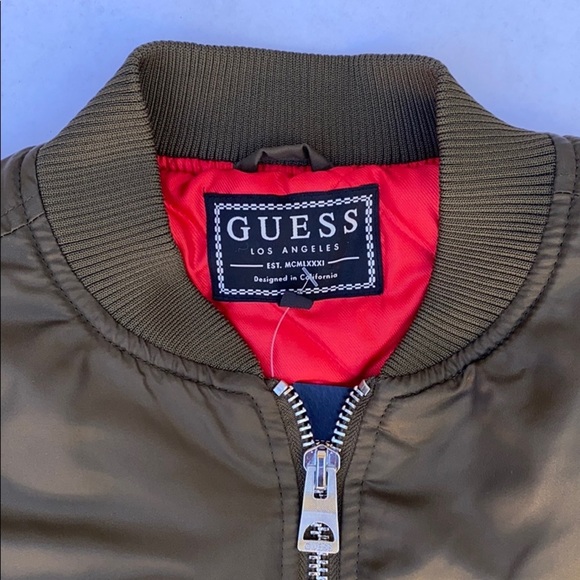 New GUESS Green&Red Men's Jacket SZ M - Picture 2 of 6
